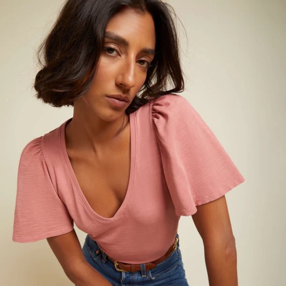 Nation Ltd. Vicky Flutter Sleeve Tee - Picture 1 of 8